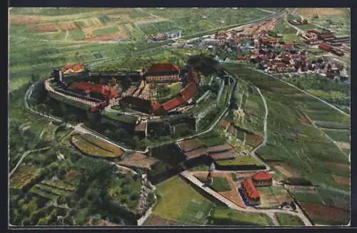 AK Asperg, Festung Hohenasperg, Luftbild