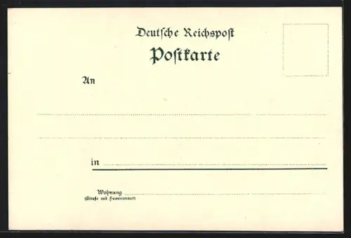 Lithographie Hamburg, Neues Rathaus, Ehrenhof im Rathaus