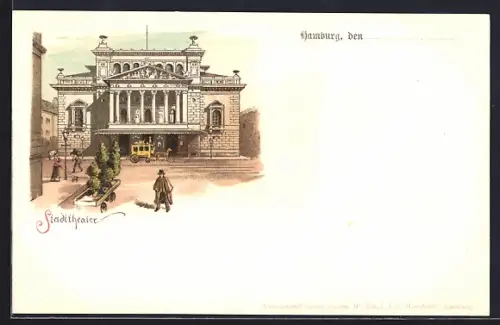 Lithographie Hamburg-Neustadt, Stadttheater