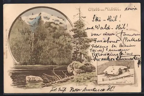 Lithographie Feldsee /Schwarzwald, Feldsee, Raimartihof