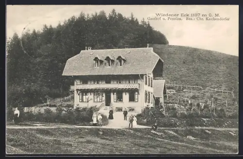 AK Wiedener Eck, Gasthof und Pension, Bes. Chr. Kochendörfer