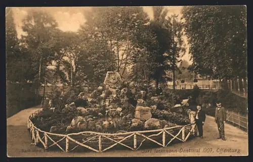 AK Offenburg, Carl Isenmann-Denkmal 1907