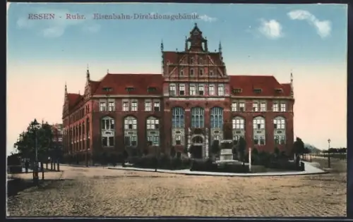 AK Essen /Ruhr, Eisenbahn-Direktionsgebäude