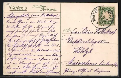 Künstler-AK K. Mutter: Beuron, Ortsrand, Wildenstein im Donautal