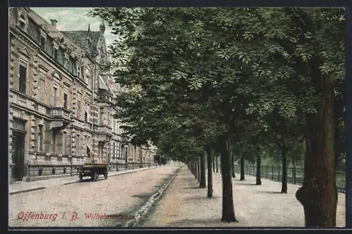 AK Offenburg i. B., Häuser in der Wilhelmstrasse