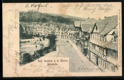 AK Bad Sooden a. d. Werra, Weinreihe, Strassenpartie