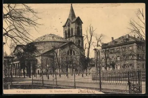 AK Karlsruhe, St. Stephanskirche