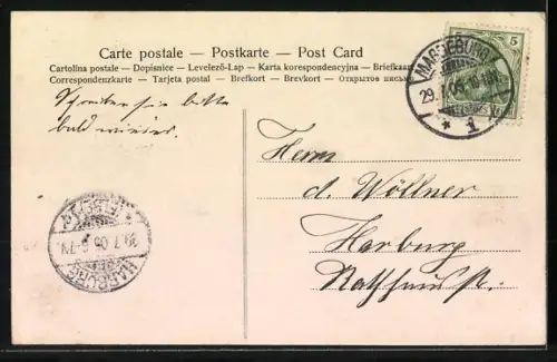 AK Magdeburg, Elbansicht mit Dom