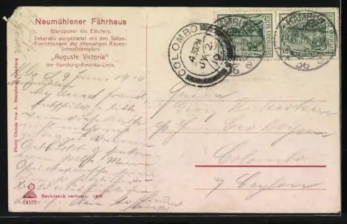 AK Hamburg-Neumühlen, Fährhaus, Bootsanleger, Elbufer