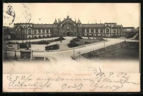 AK Osnabrück, Hauptbahnhof mit Anlagen