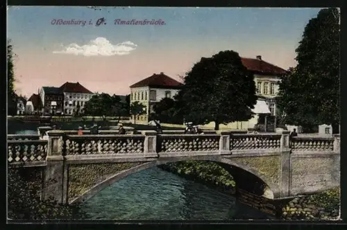 AK Oldenburg i. Gr., Amalienbrücke