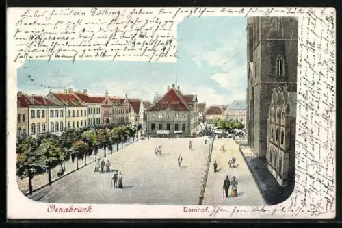 AK Osnabrück, Domhof aus der Vogelschau