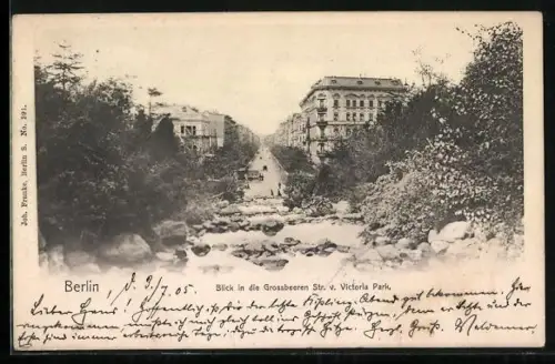 AK Berlin-Kreuzberg, Blick in die Grossbeeren Str. vom Victoria Park