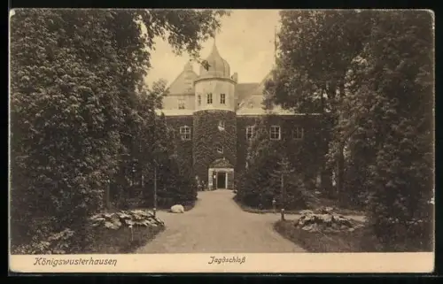 AK Königs Wusterhausen, Jagdschloss, Frontansicht