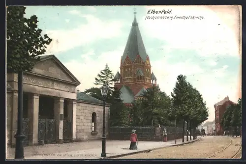 AK Elberfeld, Hochstrasse, Friedhofskirche