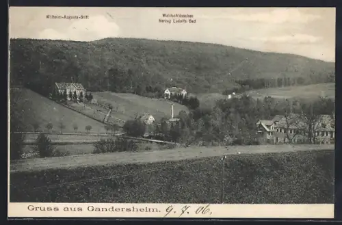 AK Gandersheim, Wilhelm-Augusta-Stift, Waldschlösschen, Herzog Ludolfs-Bad