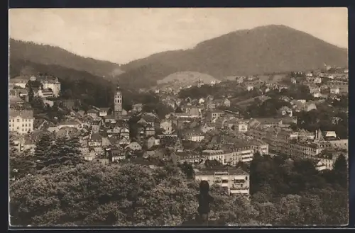 AK Baden-Baden, Teilansicht vom Friesenberg mit Blick gegen den Merkur