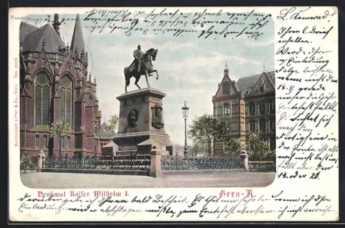 AK Gera-Reuss, Denkmal Kaiser Wilhelm I.