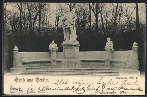 AK Berlin-Tiergarten, Denkmal Otto I.