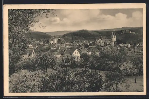 AK Gernrode /Harz, Teilansicht mit Kirche