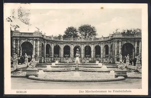 AK Berlin, Märchenbrunnen im Friedrichshain