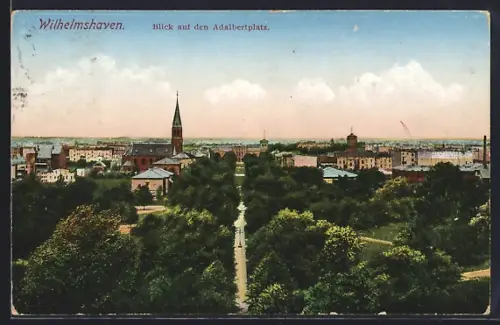 AK Wilhelmshaven, Blick auf den Adalbertplatz