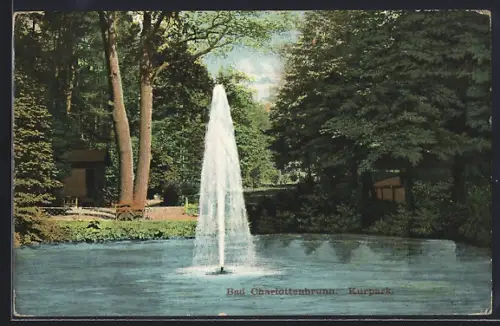 AK Bad Charlottenbrunn, Kurpark-Anlagen