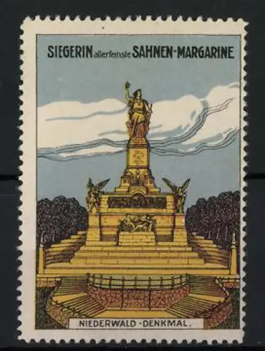 Reklamemarke Niederwald, Siegerin Sahnen-Margarine, Niederwald-Denkmal