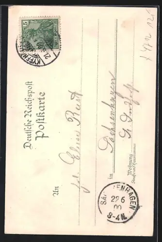 Lithographie Kyffhäuser, Kaiser-Wilhelm-Denkmal, Einweihung 1896