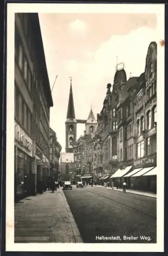 AK Halberstadt, Strasse Breiter Weg