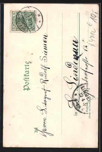 Lithographie Kyffhäuser, Kaiser Wilhelm-Denkmal von der Südostseite, Barbarossa-Höhle