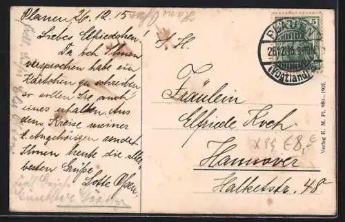 AK Plauen, Teilansicht aus der Vogelschau mit Lutherkirche, Strassenbahn