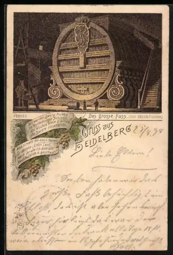 Lithographie Heidelberg, Das grosse Fass