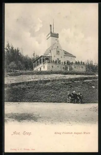 AK Aue i. Erzgeb., König Friedrich August-Warte