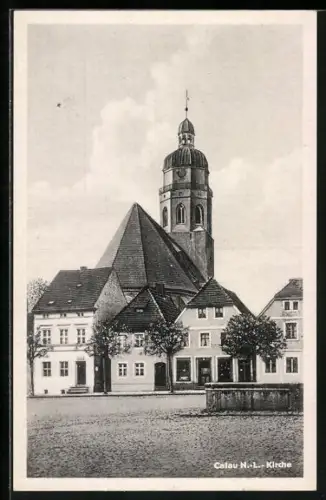 AK Calau /N.-L., Blick auf die Kirche