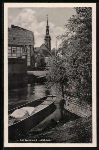 AK Lübbenau /Spreewald, Blick zur Kirche