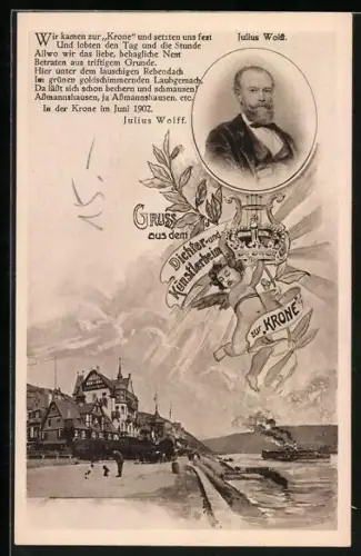 AK Assmannshausen, Gasthaus zur Krone