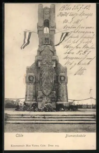 AK Köln-Marienburg, Die Bismarcksäule