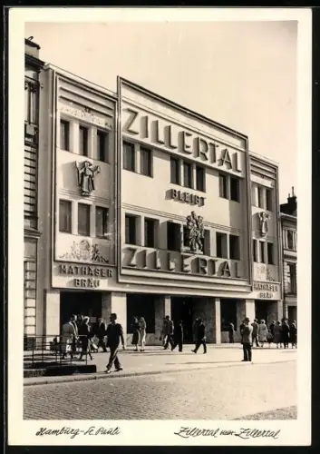 AK Hamburg-St. Pauli, Partie am Zillertal mit Mathäser Bräu