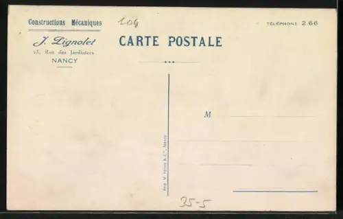 AK Nancy, Constructions Mécaniques J. Pignolet, On n`a rien sans peine