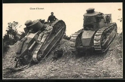 AK Chars d`Assaut, Panzer im Gefälle