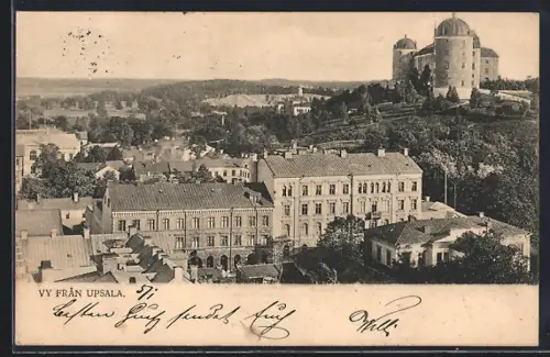 AK Upsala, Panorama mit Schloss