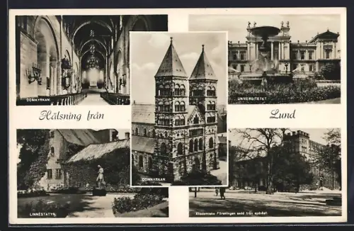 AK Lund, Universitetet, Linnéstatyn, Domkyrkan