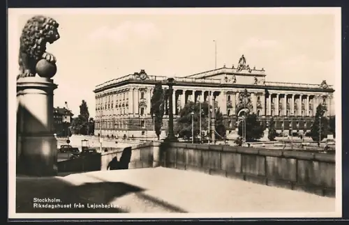 AK Stockholm, Riksdagshuset fran Lejonbacken