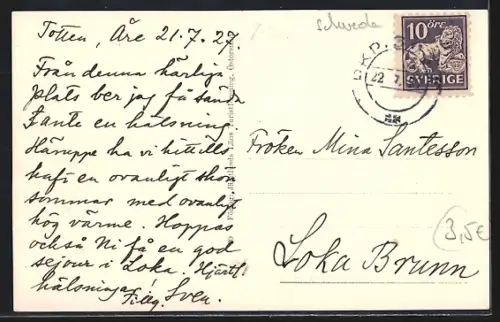 AK Are, Utsikt fran Rest. Totten