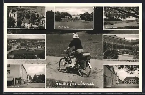 AK Askersund, Strandvagen, Hotellet, Torget