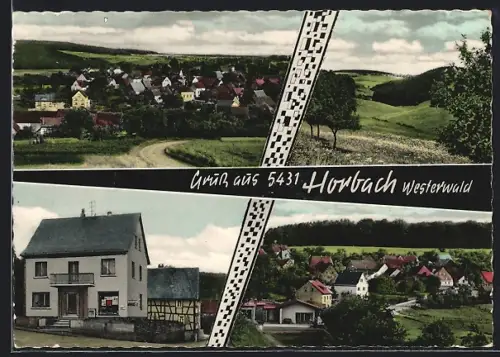 AK Horbach /Westerwald, Kaufhaus Eberth, Teilansicht, Panorama