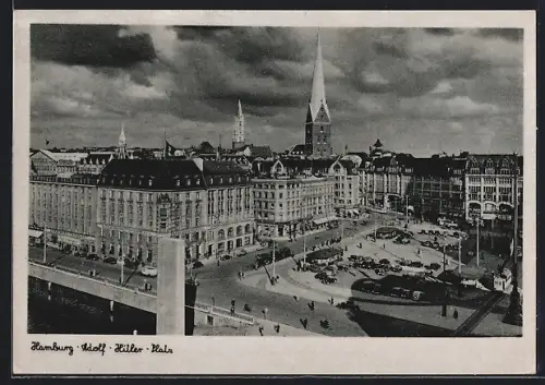 AK Hamburg, Platz mit Geschäften