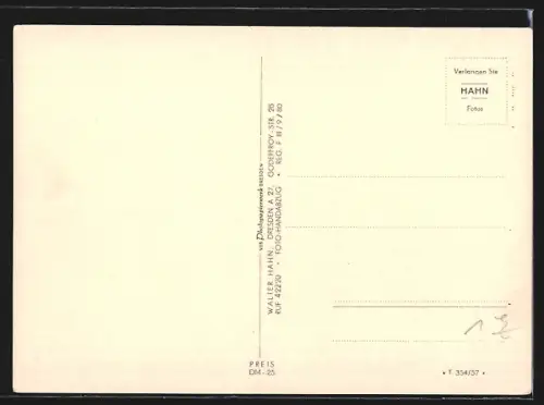 Foto-AK Walter Hahn, Dresden, Nr. 12983: Dresden, Zwinger mit Opernhaus und Gemälde-Galerie