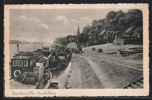 AK Lauenburg / Elbe, An der Fähre